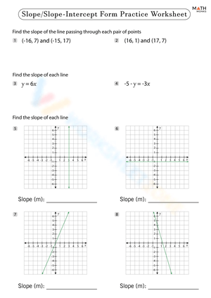 Slope-Intercept Form Practice: With Answers