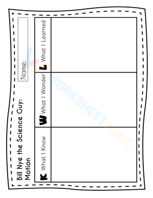 Bill Nye: Motion Graphic Organizer Worksheet