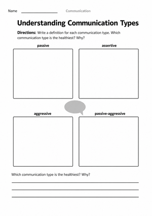 Grade 5 Communication Styles — Printable No-Prep Worksheet