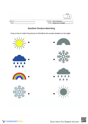 Seasonal Weather Matching Activity