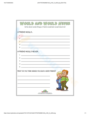 Would and Would Never