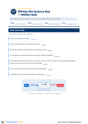 Bill Nye Motion Quiz