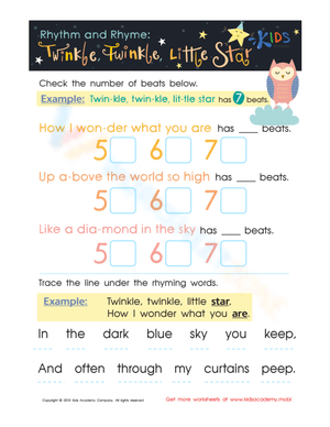 Twinkle Twinkle Little Star: Rhythm and Rhyme