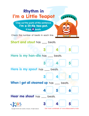 Rhythm in 'I'm a Little Teapot'