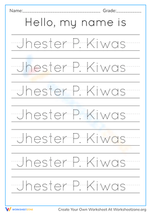 DJ's Tracing Name