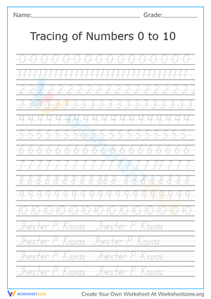 Number Worksheets 2024