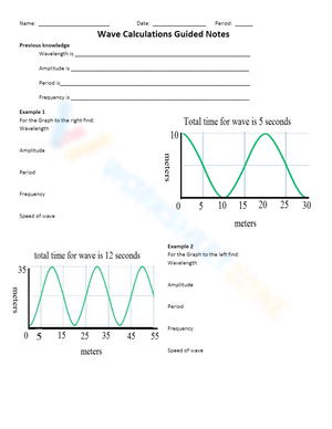 Guided Notes on Wave Calculations