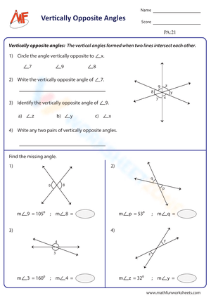Identify and Find Missing Angles
