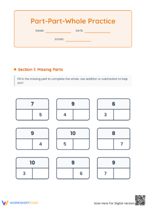 Part-Part-Whole Math Practice