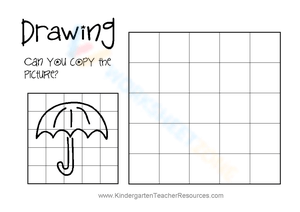 Grid Drawing: Umbrella