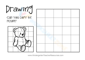 Grid Copy Puzzle: Bear