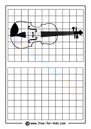 Grid Drawing: Violin