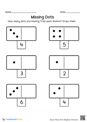 Missing Dots Domino Worksheet 