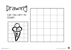 Drawing Grid Activity: Copy the Ice Cream