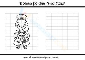 Grid Copy Puzzle: Roman Soldier