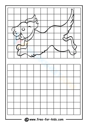Grid Drawing: Puppy