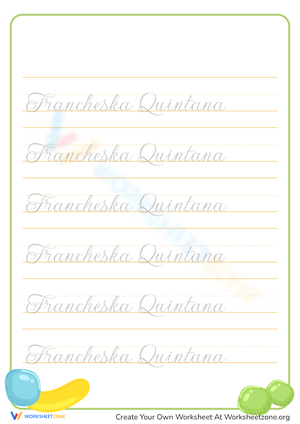 Name Tracing: Francheska Quintana