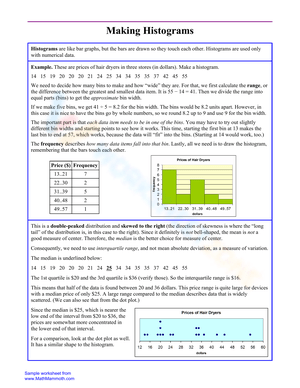 Statistics Probability Making Histograms