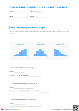 Describing Distributions on Histograms | Grade 6 Math Ready