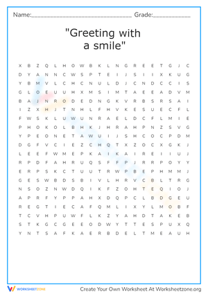 GREETING WITH  A SMILE