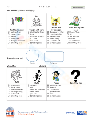 Using Emotional Regulation Techniques Worksheet