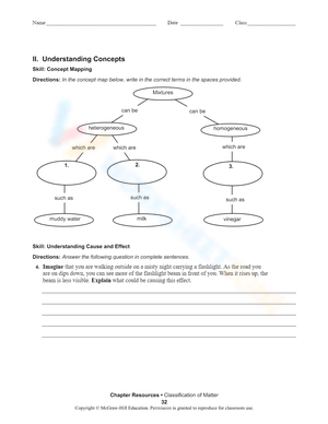 Classification of Matter - Understanding concepts