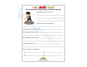 Exploring Emotions: I Feel Mad Today Worksheet