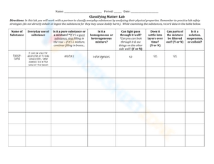 Classify Matter Worksheet for Science Education