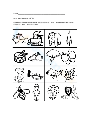 Music Can Be Loud or Soft: Worksheet