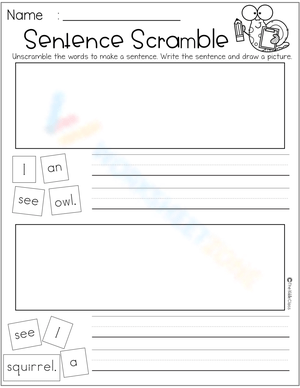 Mix Up the Words Worksheet