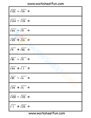 Adding and Subtracting Square Roots
