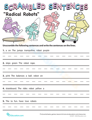 Scrambled Sentences: Radical Robots
