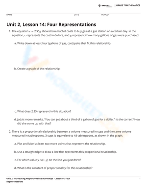 Representations of Constant of Proportionality 2