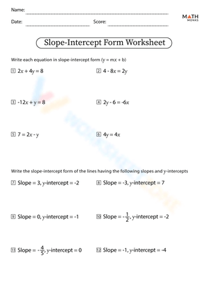 Slope Intercept Form 2