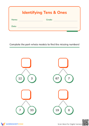 Essential Tens and Ones Worksheet | Grade 1-2 Aligned