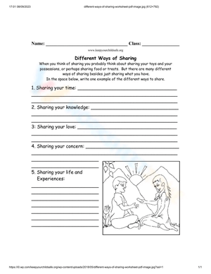 Different Ways of Sharing Worksheet