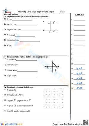 Identifying Lines, Rays, Segments, and Angles