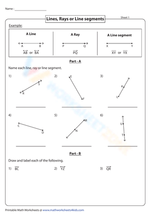Line segments and Ray