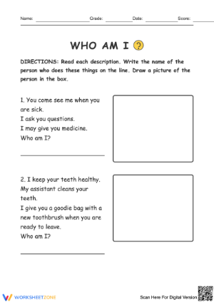 Identify and Draw Worksheet