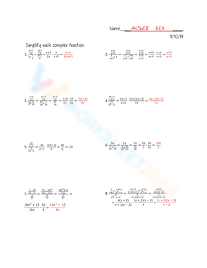 Complex Fractions Worksheet: Practice and Learn Now