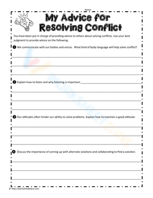 My Advice for Resolving Conflict
