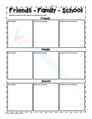 Types of Conflict Worksheet