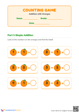 Printable 2+2 Addition Practice Worksheet | Grade K Math