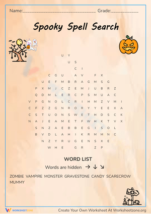 Spooky Spell Search