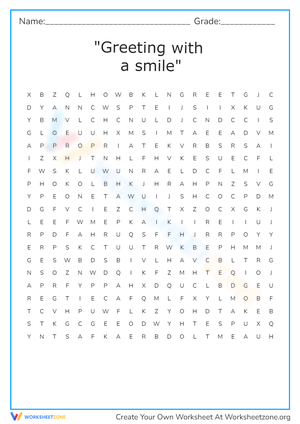 GREETING WITH  A SMILE