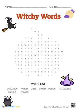 Witchy Words Word Search