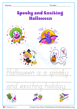 Spooky and Exciting Halloween Cursive Writing