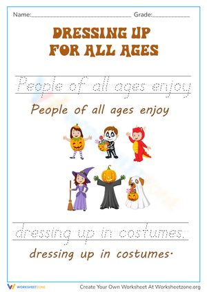 Printable Handwriting Practice | Grade 1 Halloween