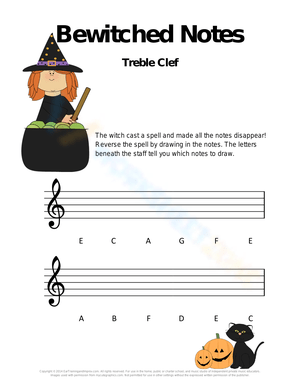 Bewitched Notes: A Halloween-Themed Activity