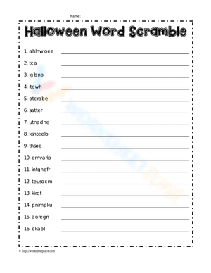 Halloween Word Scramble: Challenge Your Vocabulary
